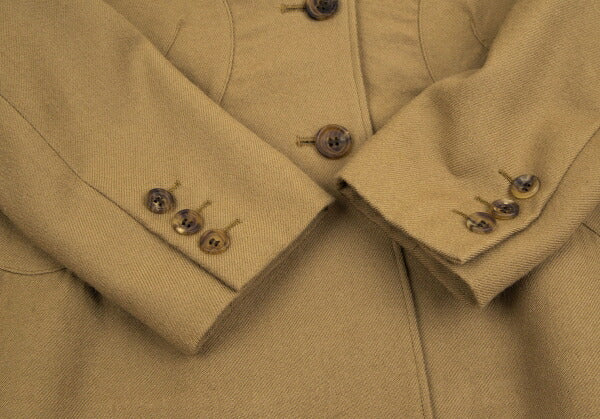 ISSEY MIYAKE Wool Spiral Design Jacket Khaki Size 2