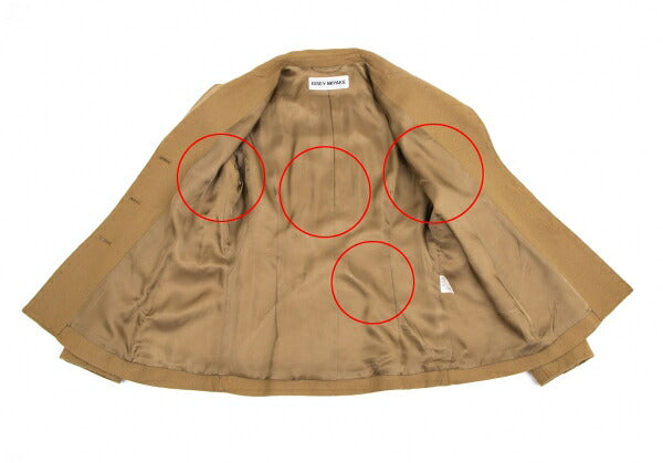 ISSEY MIYAKE Wool Spiral Design Jacket Khaki Size 2