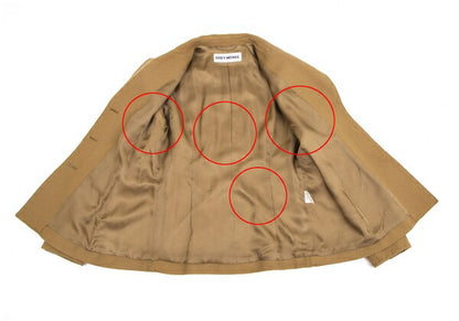 ISSEY MIYAKE Wool Spiral Design Jacket Khaki Size 2