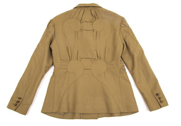 ISSEY MIYAKE Wool Spiral Design Jacket Khaki Size 2