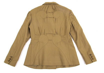 ISSEY MIYAKE Wool Spiral Design Jacket Khaki Size 2