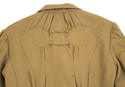 ISSEY MIYAKE Wool Spiral Design Jacket Khaki Size 2