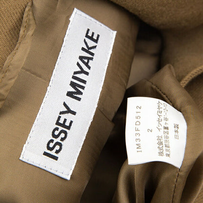 ISSEY MIYAKE Wool Spiral Design Jacket Khaki Size 2