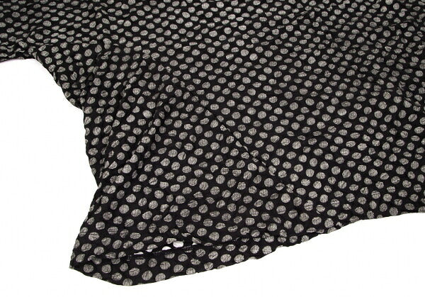 Y's Dot Print Crinkled Oversized T-Shirt Black Size 2