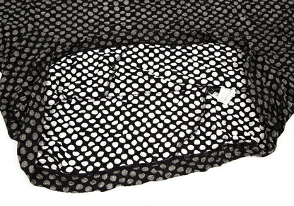 Y's Dot Print Crinkled Oversized T-Shirt Black Size 2