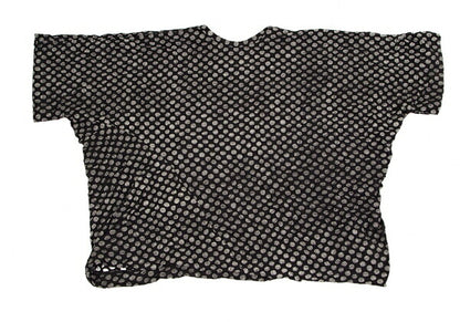Y's Dot Print Crinkled Oversized T-Shirt Black Size 2
