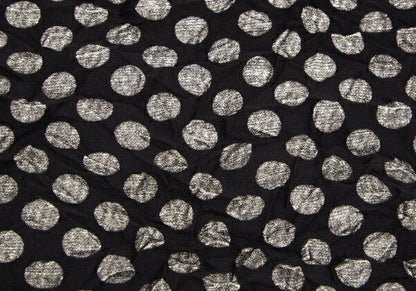 Y's Dot Print Crinkled Oversized T-Shirt Black Size 2