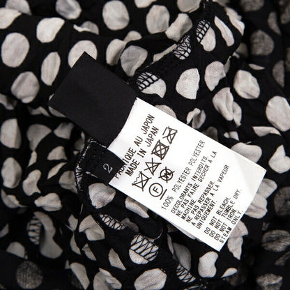 Y's Dot Print Crinkled Oversized T-Shirt Black Size 2