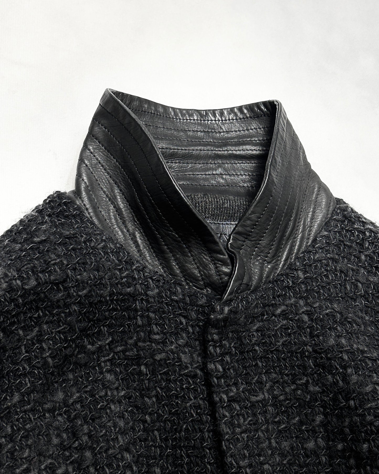 Isamu Katayama Backlash Black Tweed Fringe Jacket Size 1