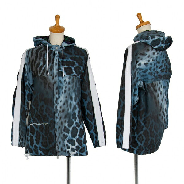 COMME des GARCONS 21AW Leopard Lined Jacket Blue Size M