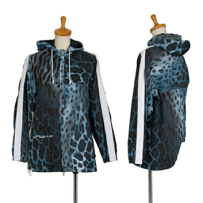 COMME des GARCONS 21AW Leopard Lined Jacket Blue Size M