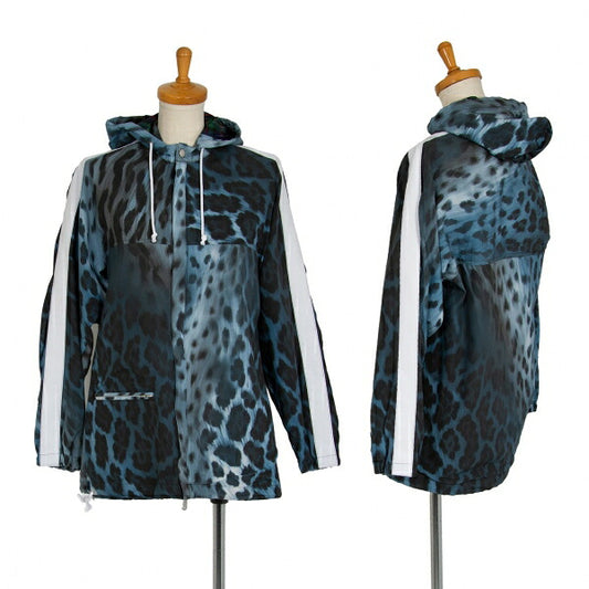 COMME des GARCONS 21AW Leopard Lined Jacket Blue Size M