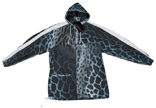 COMME des GARCONS 21AW Leopard Lined Jacket Blue Size M