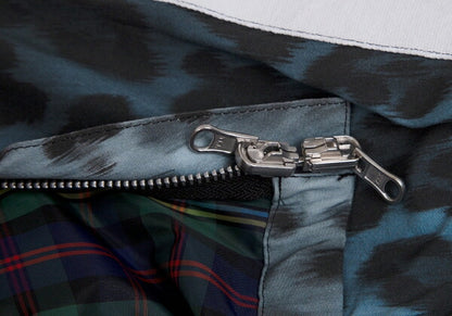 COMME des GARCONS 21AW Leopard Lined Jacket Blue Size M