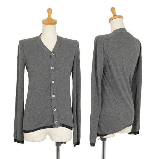 COMME des GARCONS Product-Dyed Wool Cardigan Gray Size S