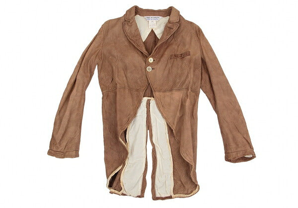 COMME des GARCONS Garment Dyed Lamb Jacket Brown Size L