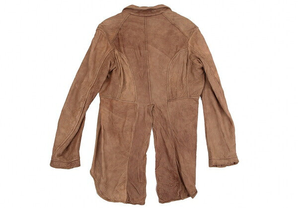 COMME des GARCONS Garment Dyed Lamb Jacket Brown Size L