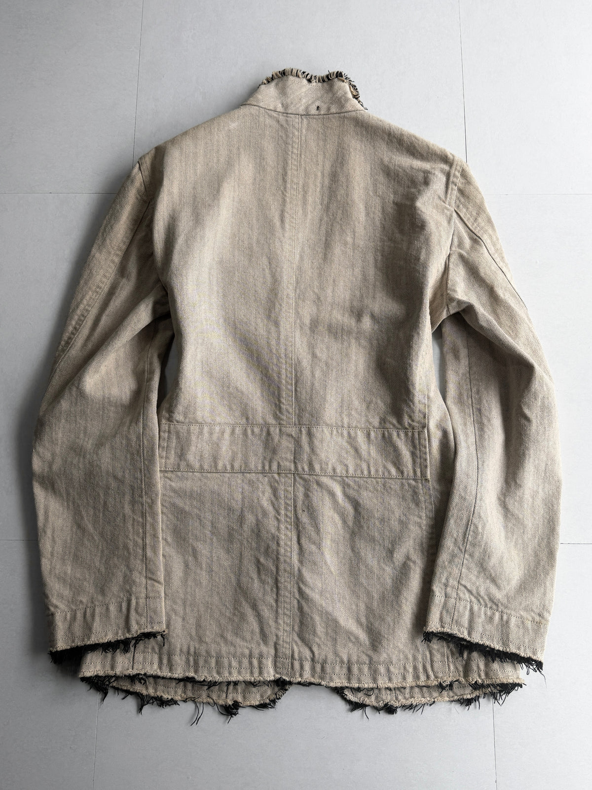 TORNADO MART Raw Edge Distressed Jacket Size L