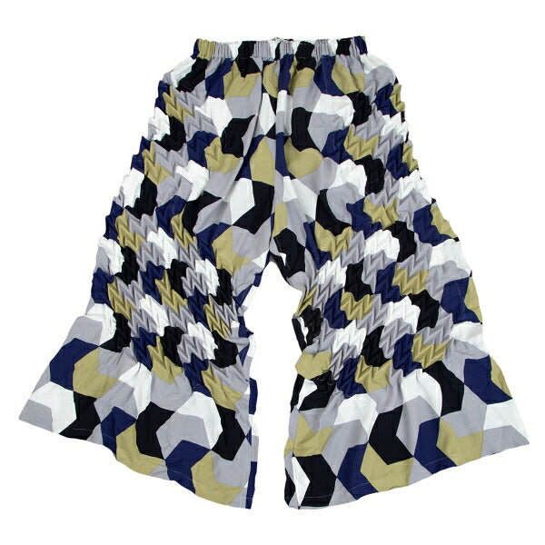 ISSEY MIYAKE Yagasuri Print Embossed Wide Pants Multi Size M