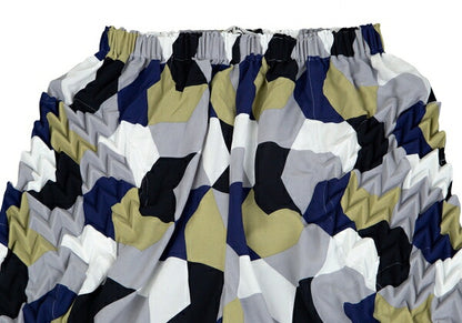 ISSEY MIYAKE Yagasuri Print Embossed Wide Pants Multi Size M