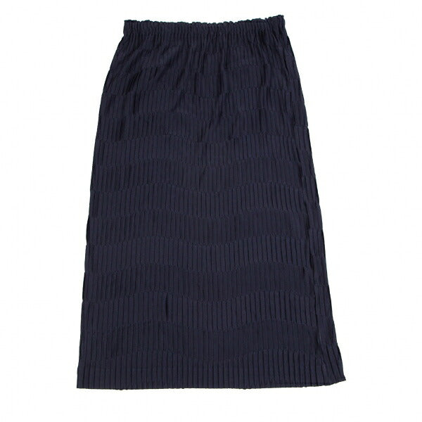 ISSEY MIYAKE Border Pleat Skirt Blue Size M