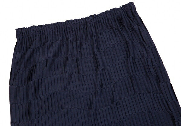 ISSEY MIYAKE Border Pleat Skirt Blue Size M