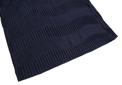 ISSEY MIYAKE Border Pleat Skirt Blue Size M