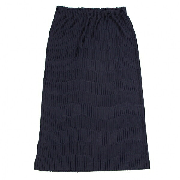 ISSEY MIYAKE Border Pleat Skirt Blue Size M