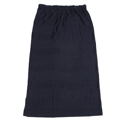 ISSEY MIYAKE Border Pleat Skirt Blue Size M