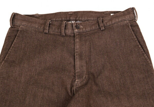 Papas Stretch Cotton Tapered Pants Brown Size 46S