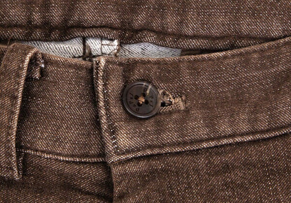 Papas Stretch Cotton Tapered Pants Brown Size 46S