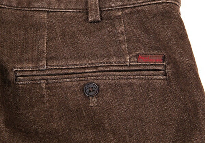 Papas Stretch Cotton Tapered Pants Brown Size 46S