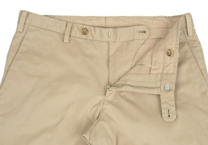 Papas+ Garment Dyed Stretch Cotton Chino Pants Beige Size S