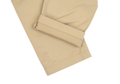 Papas+ Garment Dyed Stretch Cotton Chino Pants Beige Size S
