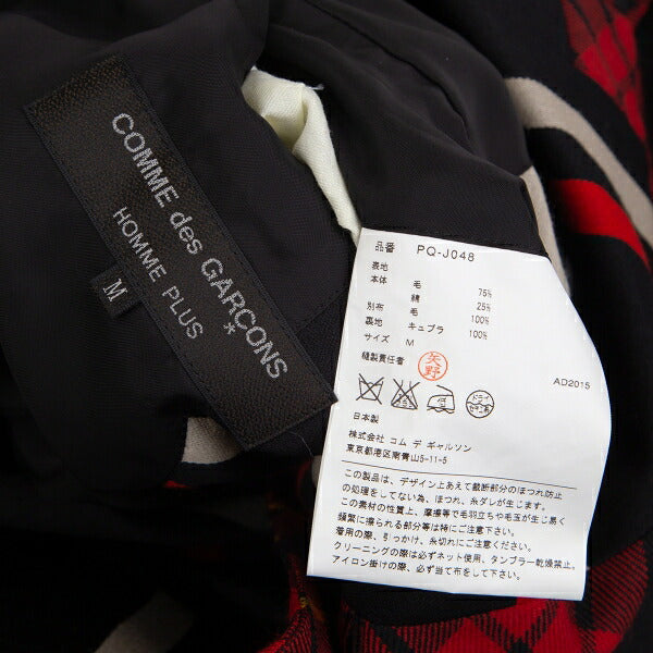 COMME des GARCONS HOMME PLUS 16SS Tartan Jacket Black Size M