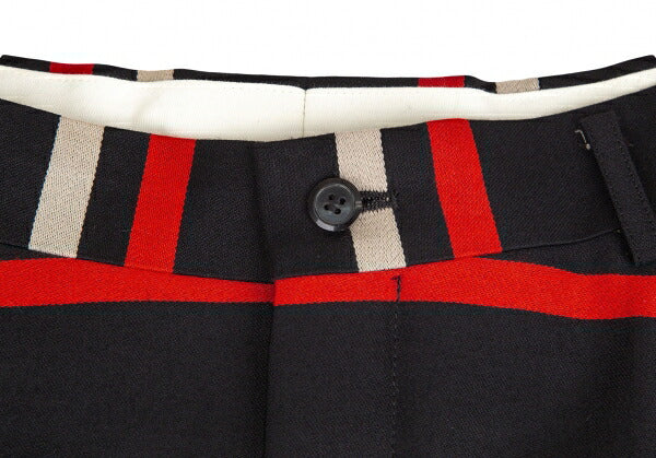 COMME des GARCONS HOMME PLUS Striped Pants Black/Red Size M