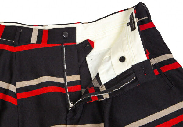 COMME des GARCONS HOMME PLUS Striped Pants Black/Red Size M