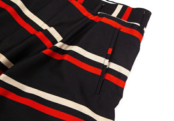 COMME des GARCONS HOMME PLUS Striped Pants Black/Red Size M