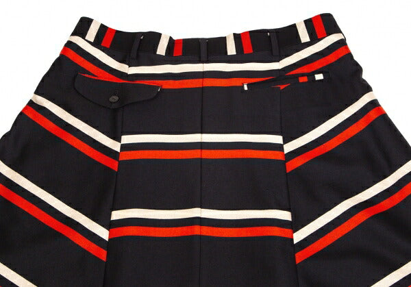 COMME des GARCONS HOMME PLUS Striped Pants Black/Red Size M