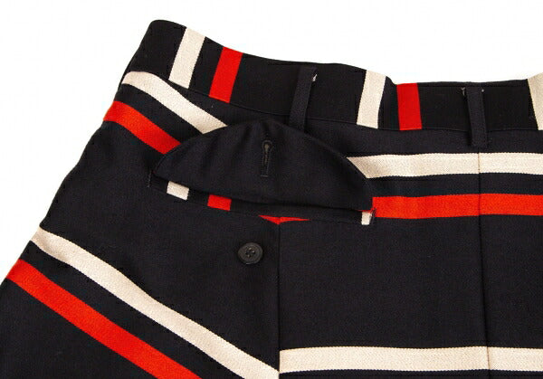 COMME des GARCONS HOMME PLUS Striped Pants Black/Red Size M