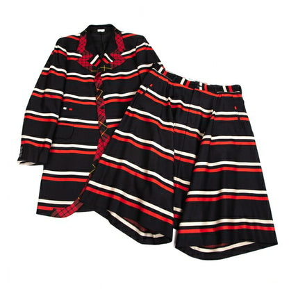 COMME des GARCONS HOMME PLUS Striped Pants Black/Red Size M