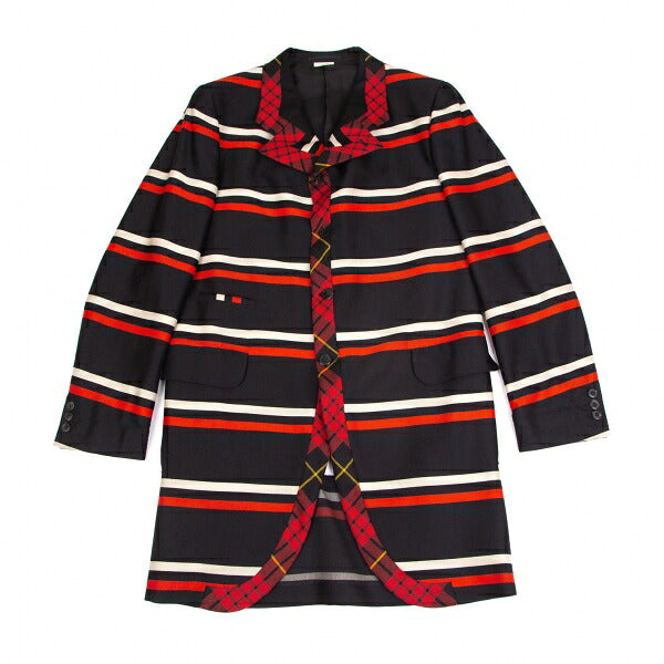 COMME des GARCONS HOMME PLUS 16SS Tartan Black Red Jacket Size M