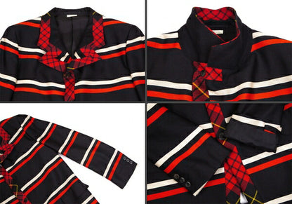 COMME des GARCONS HOMME PLUS 16SS Tartan Black Red Jacket Size M