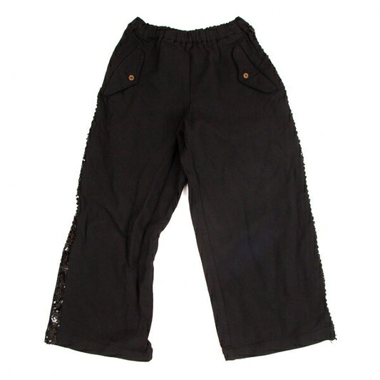 COMME des GARCONS Poly Sequin Line Pants Black Size M
