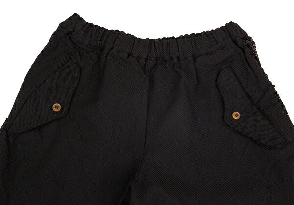 COMME des GARCONS Poly Sequin Line Pants Black Size M