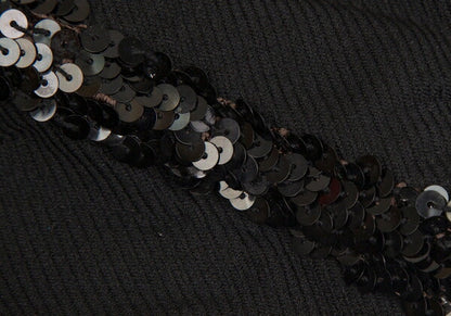 COMME des GARCONS Poly Sequin Line Pants Black Size M