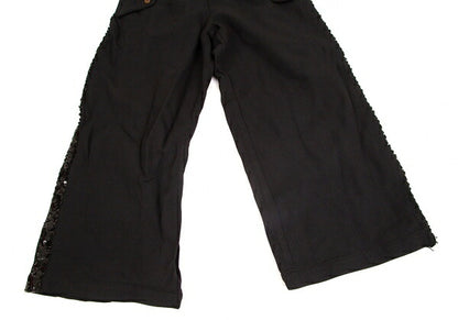 COMME des GARCONS Poly Sequin Line Pants Black Size M