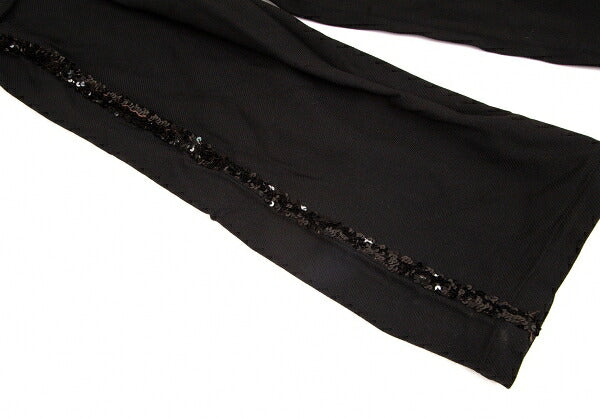 COMME des GARCONS Poly Sequin Line Pants Black Size M