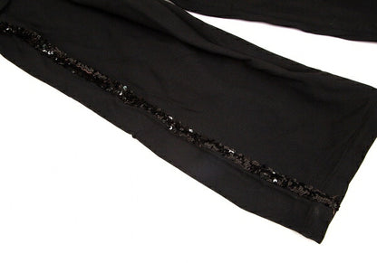 COMME des GARCONS Poly Sequin Line Pants Black Size M