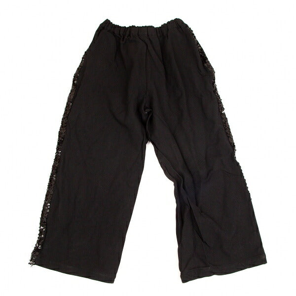 COMME des GARCONS Poly Sequin Line Pants Black Size M